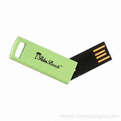 Mini Metal Promotional Swivel USB Flash Drive, with 1GB-64GB